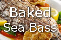 baked sea bass